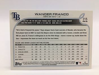 TOPPS MLB 2022 series 1　ワンダーフランコ　ルーキーカード TOPPS MLB 2022 series 1 ワンダーフランコ ルーキーカード